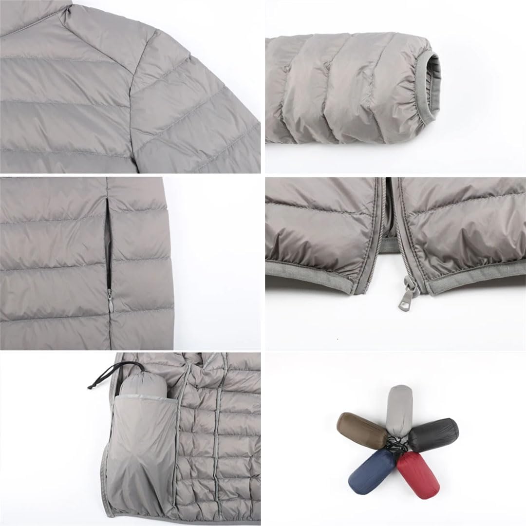 Men's Down Jacket Light Down Jacket Men Windbreaker Feather Jacket Man Lightweight Portable Warm Coat
