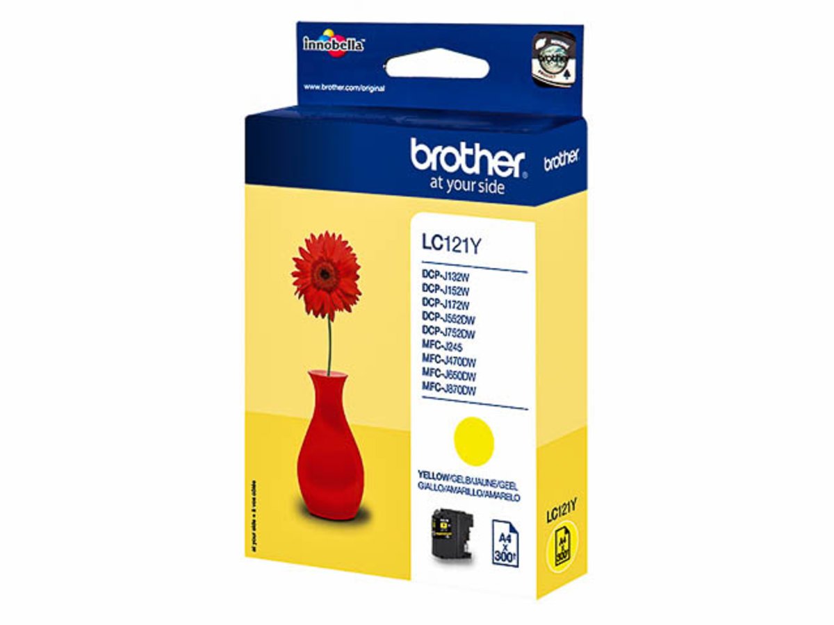 Brother Dcp J 552 Dw Lc 121 Y Original Tintenpatrone Gelb 300 Seiten 3 9ml Amazon De Burobedarf Schreibwaren
