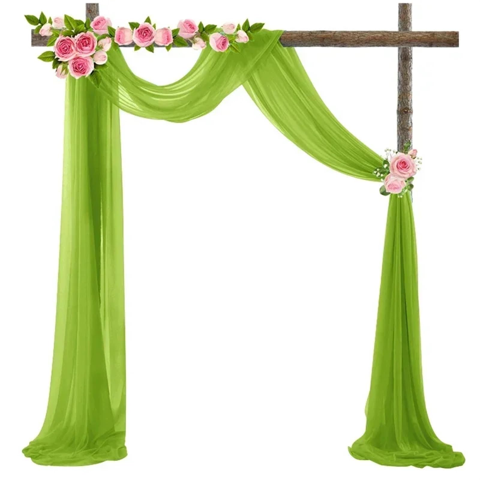 MOHUIED 10M Wedding Arch Drape Decoration Tulle Organza Sheer Fabric Draping Curtain Birthday Party Backdrop Wedding Chair Sashes Decor Wedding Arch Draping Fabric(Color14,135x500cm)
