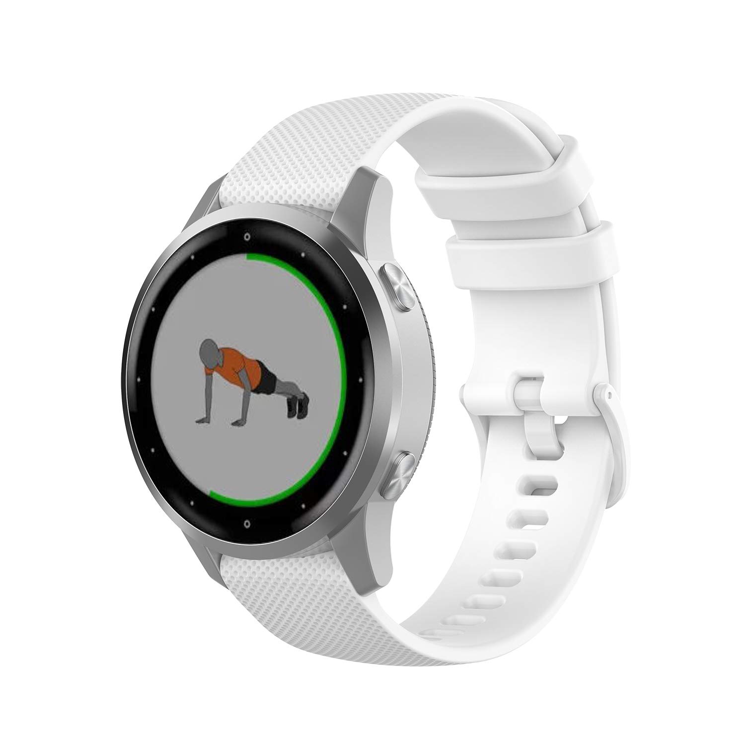 Wownadu 18mm Quick Release Watch Strap Compatible for Garmin Vivoactive 4S, Vivomove 3S, Venu 3S/2S, Forerunner 255S/265S