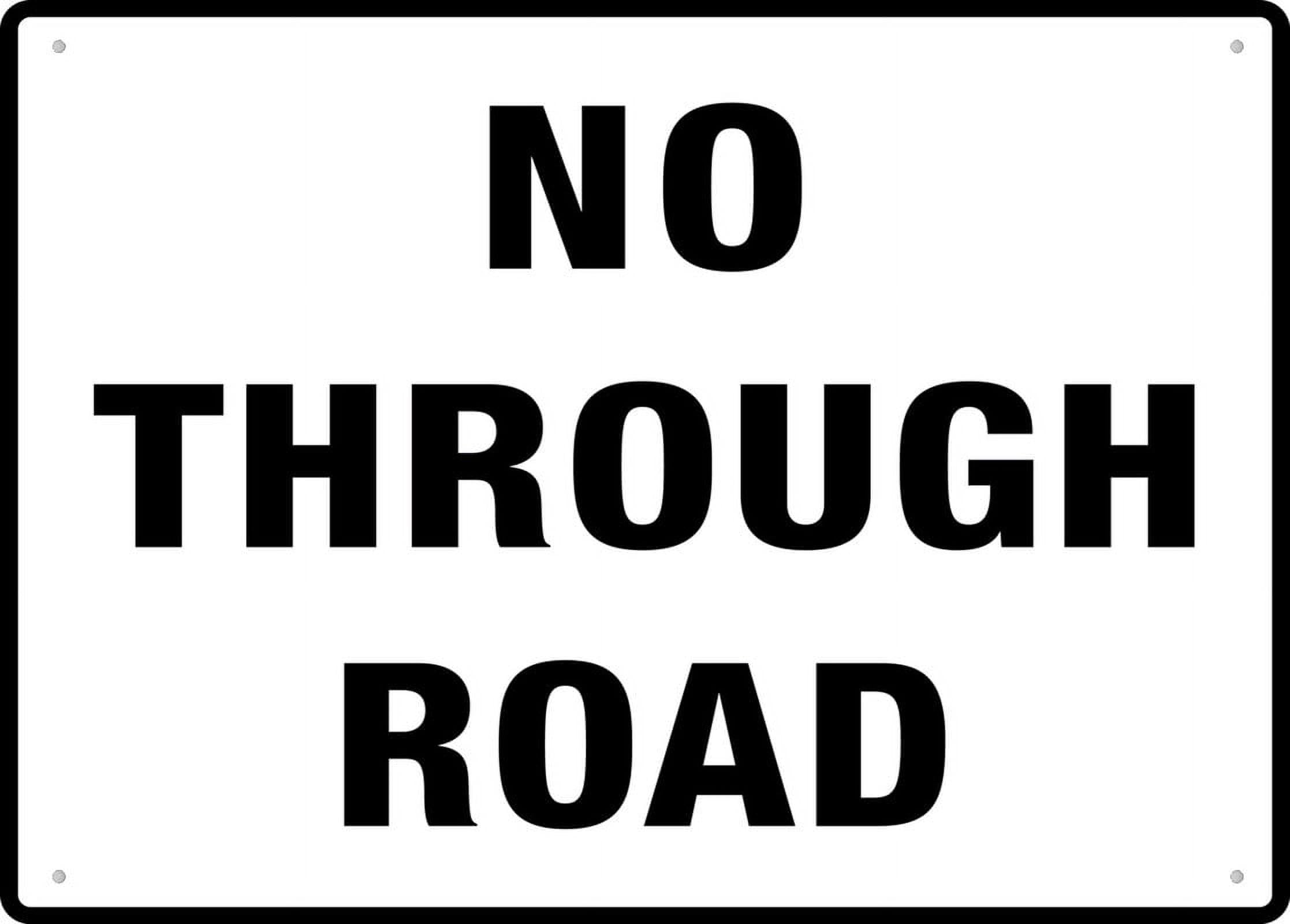 Peiyeety A01 No Though Road 8"X12" Rust Free Aluminum Signs Outdoor, Metal Tin Sign For Home, Business, Yard