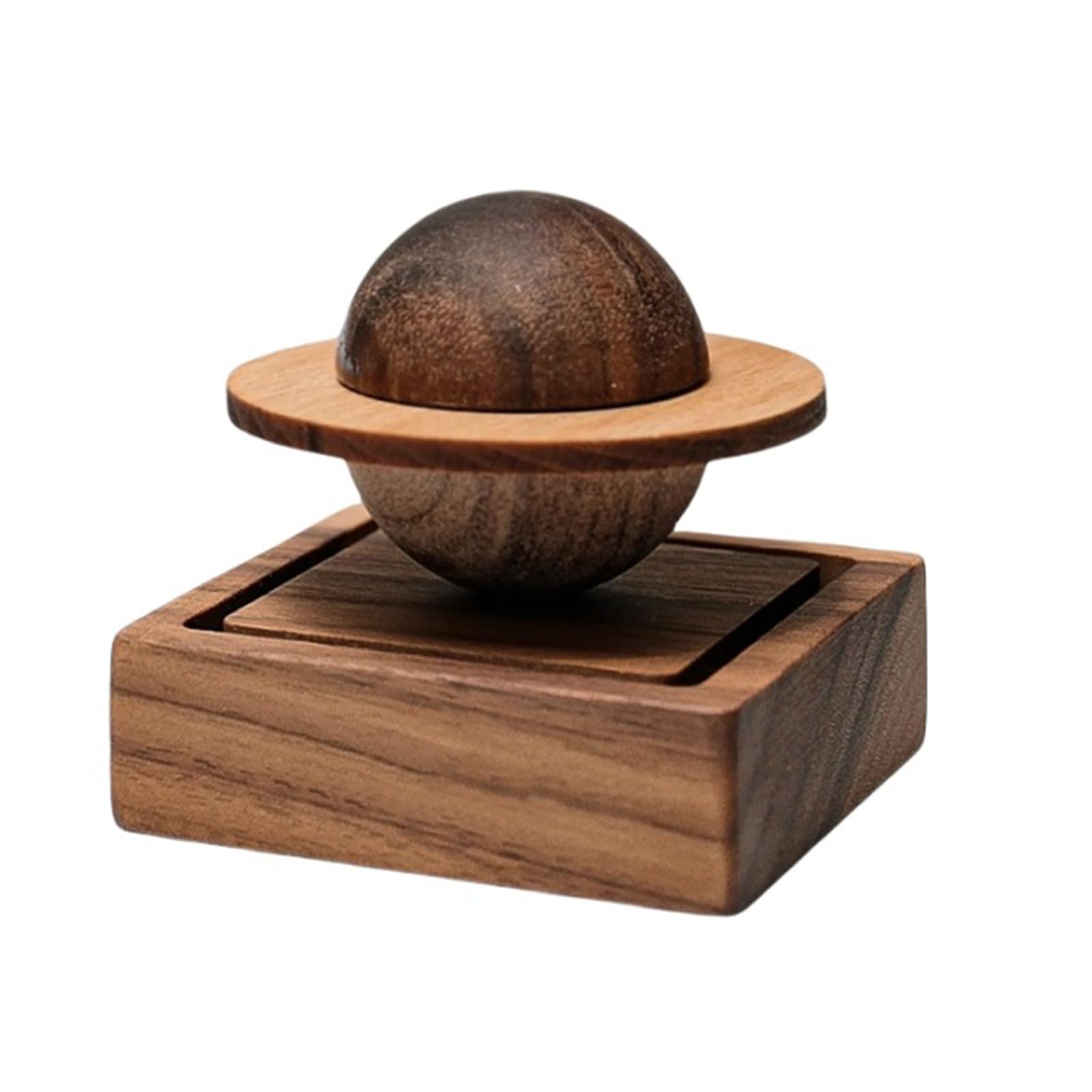 NLAIOUSL Handcrafted Wooden Sphere Shape Scent Diffuser Compacts Size Aromatherapies Essential Oil Dispenser Home Vehicle Use Scent Diffuser