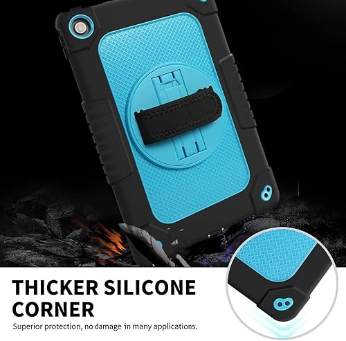 Miniatura 3 de FIEWESEY Funda para niños para Lenovo Tab M10 Plus 3 generación de 10.6 pulgadas, correa de mano con soporte giratorio para niños, a prueba de
