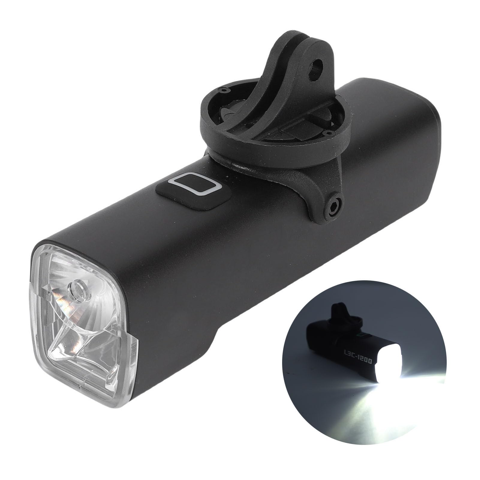 BRRNOO Linterna de Ciclismo con Haz de 1200 Lúmenes, Batería de 4800mAh