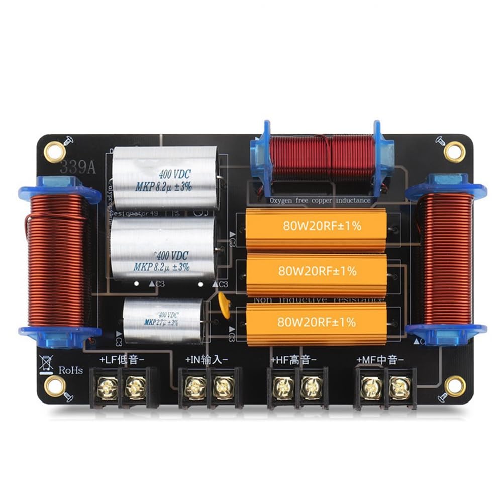 Divisore di Altoparlanti Professionale Ad Alta Potenza 800W A Tre Vie Filtro Crossover Audio 900Hz/3600Hz per Teatrale Domestico A 3 unità