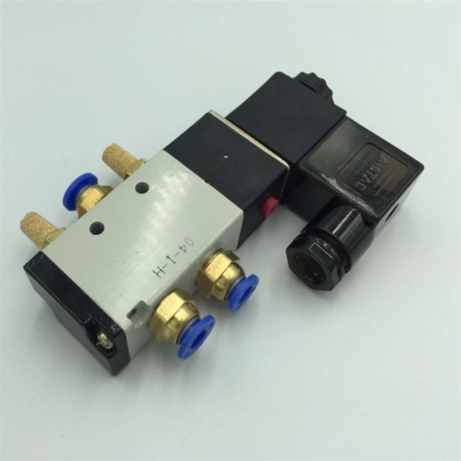 Elektryczny zawór elektromagnetyczny, 5-drożny, 2 pozycje, kontrola powietrza i gazu, zawór magnetyczny 12 V, 24 V, 220 V, cewka woltowa 6 mm 8 mm, złącze węża (8 mm, AC24V)