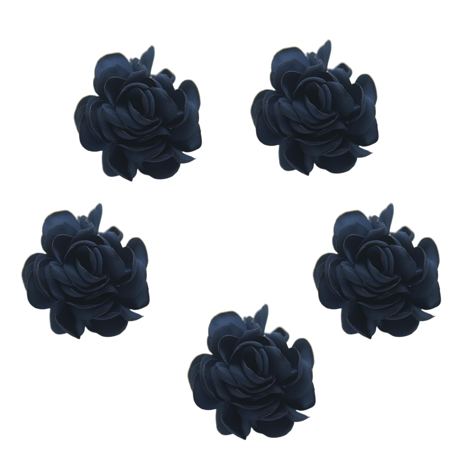 Nucelit 6 Pieces Fabric Flower Tissue Rings Serviettes Holder Tissue Buckle Flower Serviettes Rings Fabric Texture for Buckle