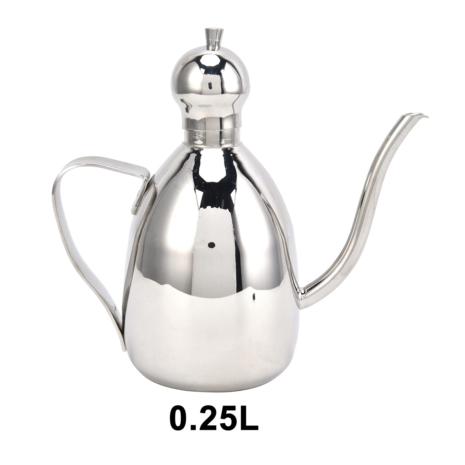Butelka oleju ze stali nierdzewnej 250 ml/500 ml/1000 ml oliwa z oliwek dozownik sosu pojemnik z długim otworem dzbanek do herbaty czajnik filtrujący resztki oleju puszka (250 ml)