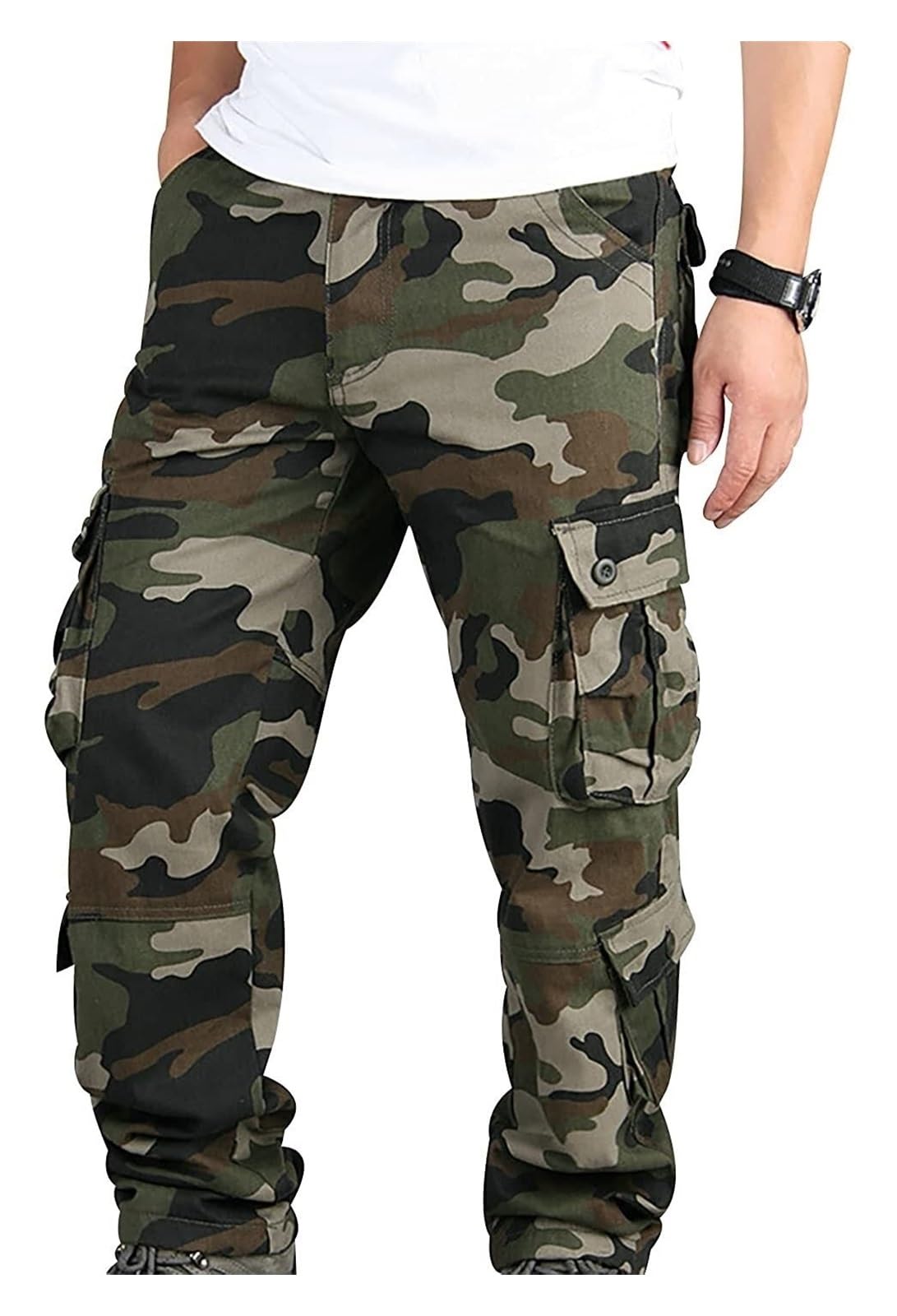 Spodnie taktyczne na co dzień dla mężczyzn outdoorowe spodnie cargo z wieloma kieszeniami, S-7XL, spodnie do biegania bawełniane spodnie dresowe - spodnie sportowe męskie joggery | chłopięce spodnie