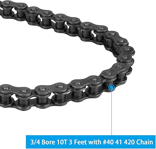 Vista 11 de YOUXMOTO Embrague Go Kart de 1 pulgada de diámetro de 14 dientes con cadena #40/41/420, embrague centrífugo 14T para Go Kart Minibike y motor Fun