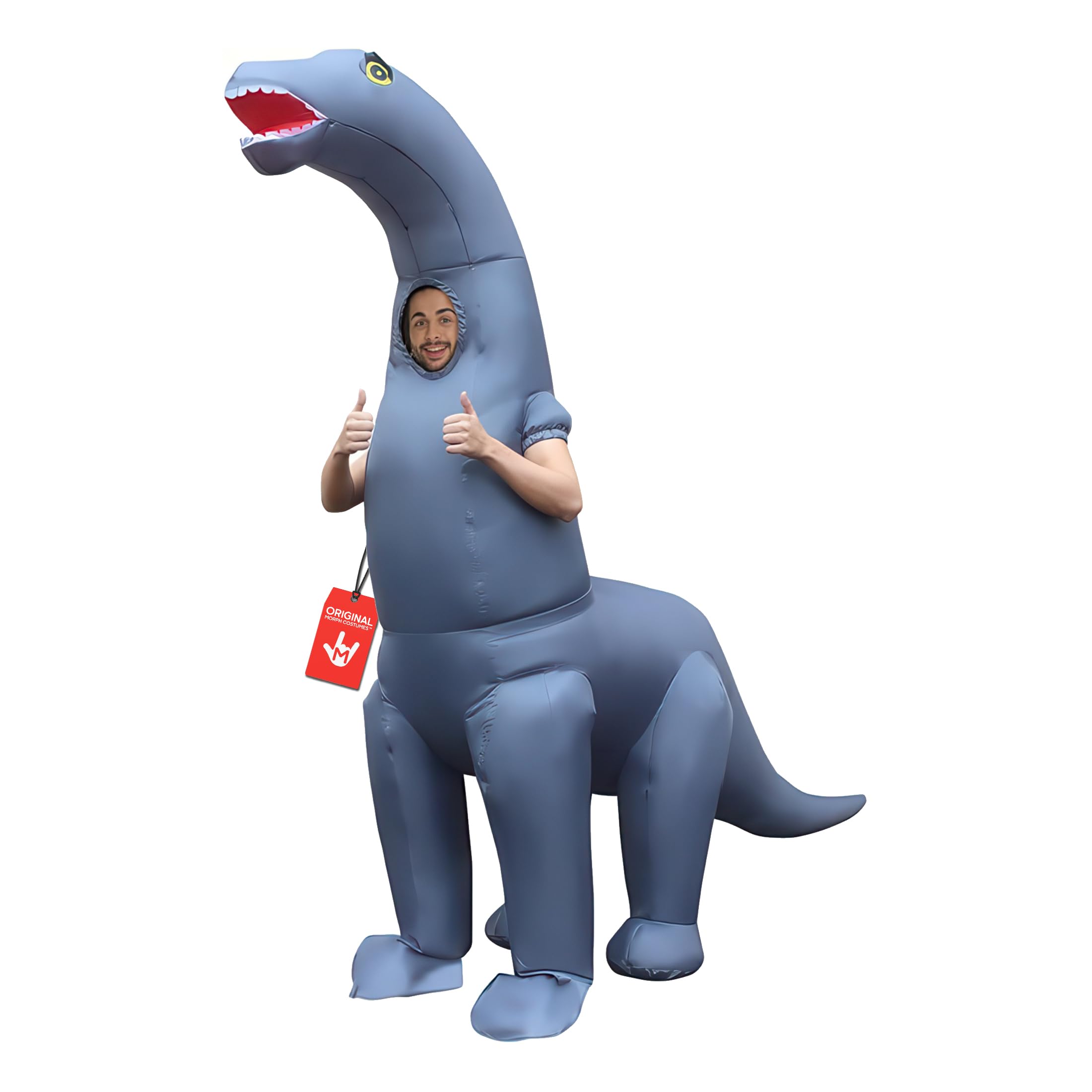 MorphDiplodocus Inflatable Dinosaur Costume - Blow Up Dino with Adult Size