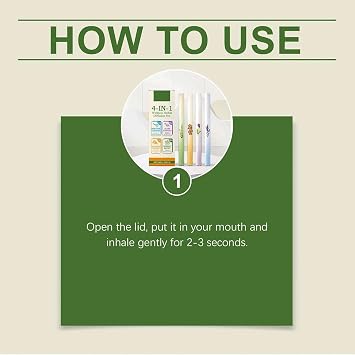 4Pcs Herbal Diffuser Pen Aromatherapy Inhaler Stick, Portable Vaporless-Free Breathing Aid for Oral Freshening and Cleanse