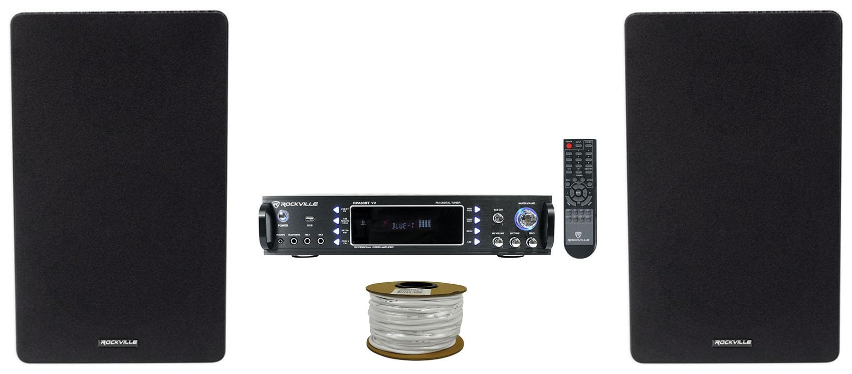 Audiosavings Bundle: (1) Pair RV RockShelf 68B 400w Black 6.5