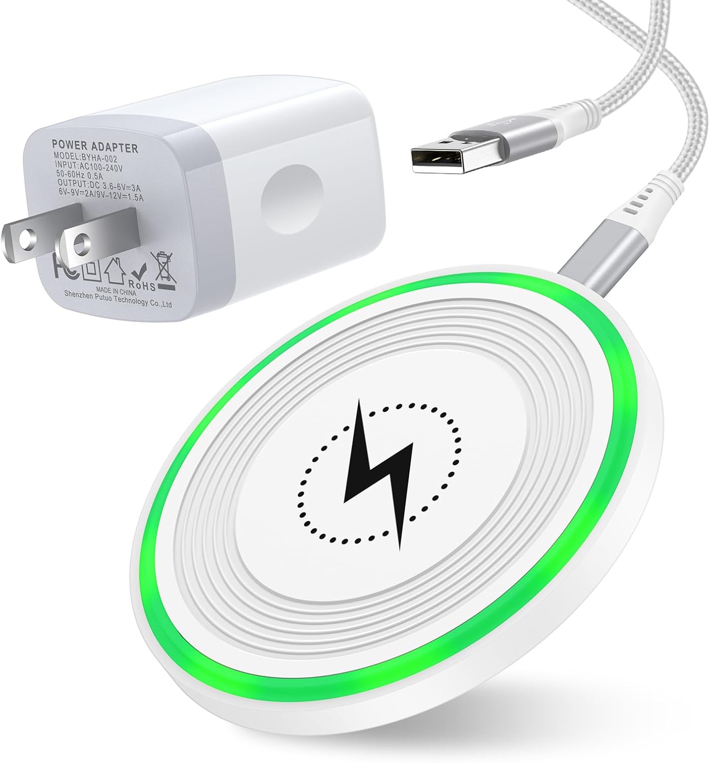 Samsung Wireless Charger Fast Charging Pad with QC 3.0 Charger Block for Samsung Galaxy Z Fold 6/5/Flip 6/5/S24 Ultra/S23/S22/S21/S20,15W Wireless Fast Charging Station for Pixel 9 Pro/8a/8/7 Pro/7a/6
