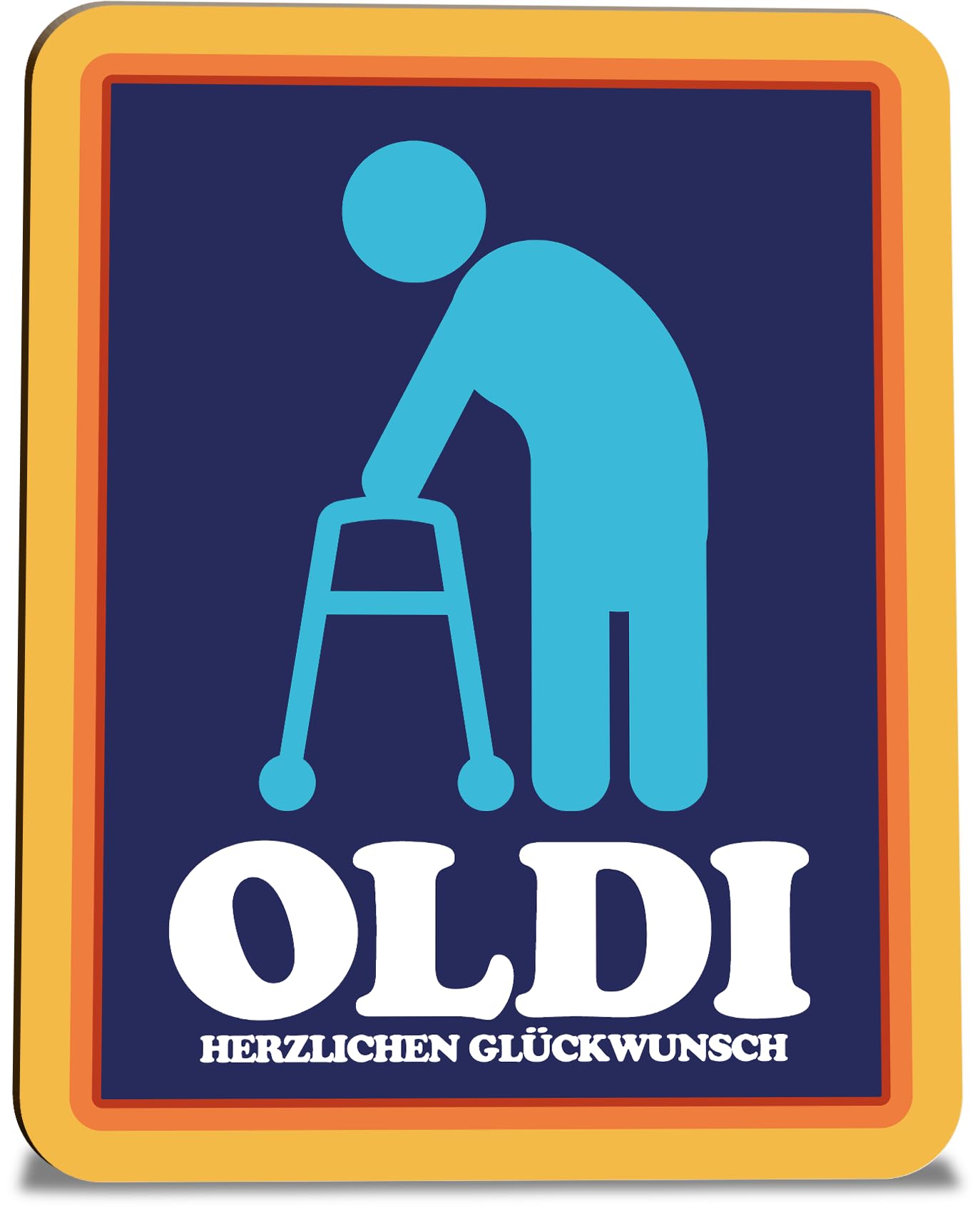 Geburtstagskarte lustig Oldi Holzkarte - Geburtstagskarte mit Umschlag - Lustige Geburtstagskarte, Witzige Geburtstagskarte, Ruhestand Karte, Lustige Geburtstagskarten, Rentner Karte zum Abschied