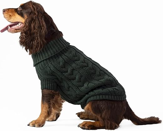 Hackett – Jersey Hackett para perros trenzado. Verde Talla 35 cm