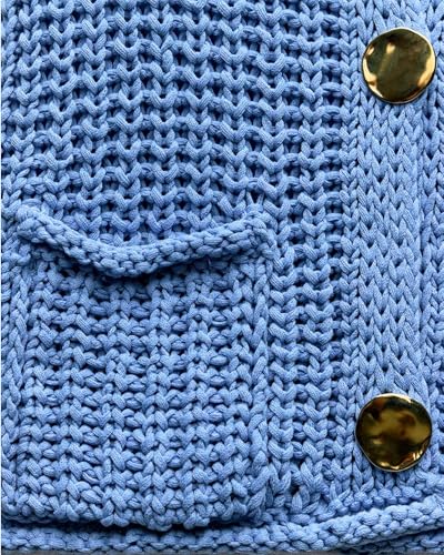 Womens Long Sleeve Knit Cropped Cardigan Sweaters Open Front Trendy Crewneck Button Down Sweater Outerwear4