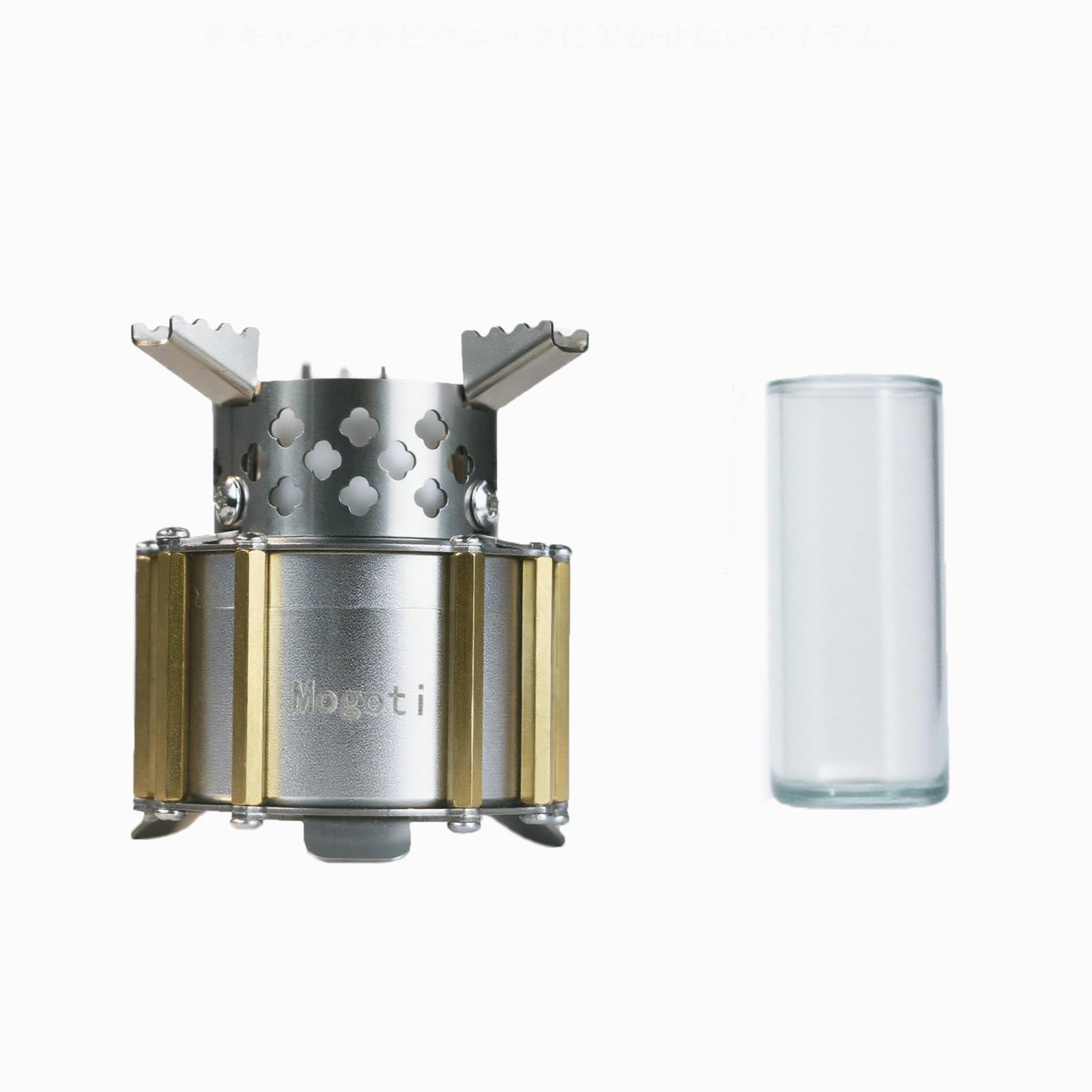 未使用　SOOMLOOM アルコールストーブ シルバー Amazon | Mogoti アルコールストーブ アルコールバーナー 耐熱ガラス