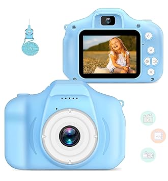 CADDLE & TOES Kids Camera for Girls Boys,Kids Selfie Camera 13MP 1080P HD Digital Video Camera for Toddler,Christmas Birthday Gifts for 4+ to15 Years Old Children (New Blue) - image, photos