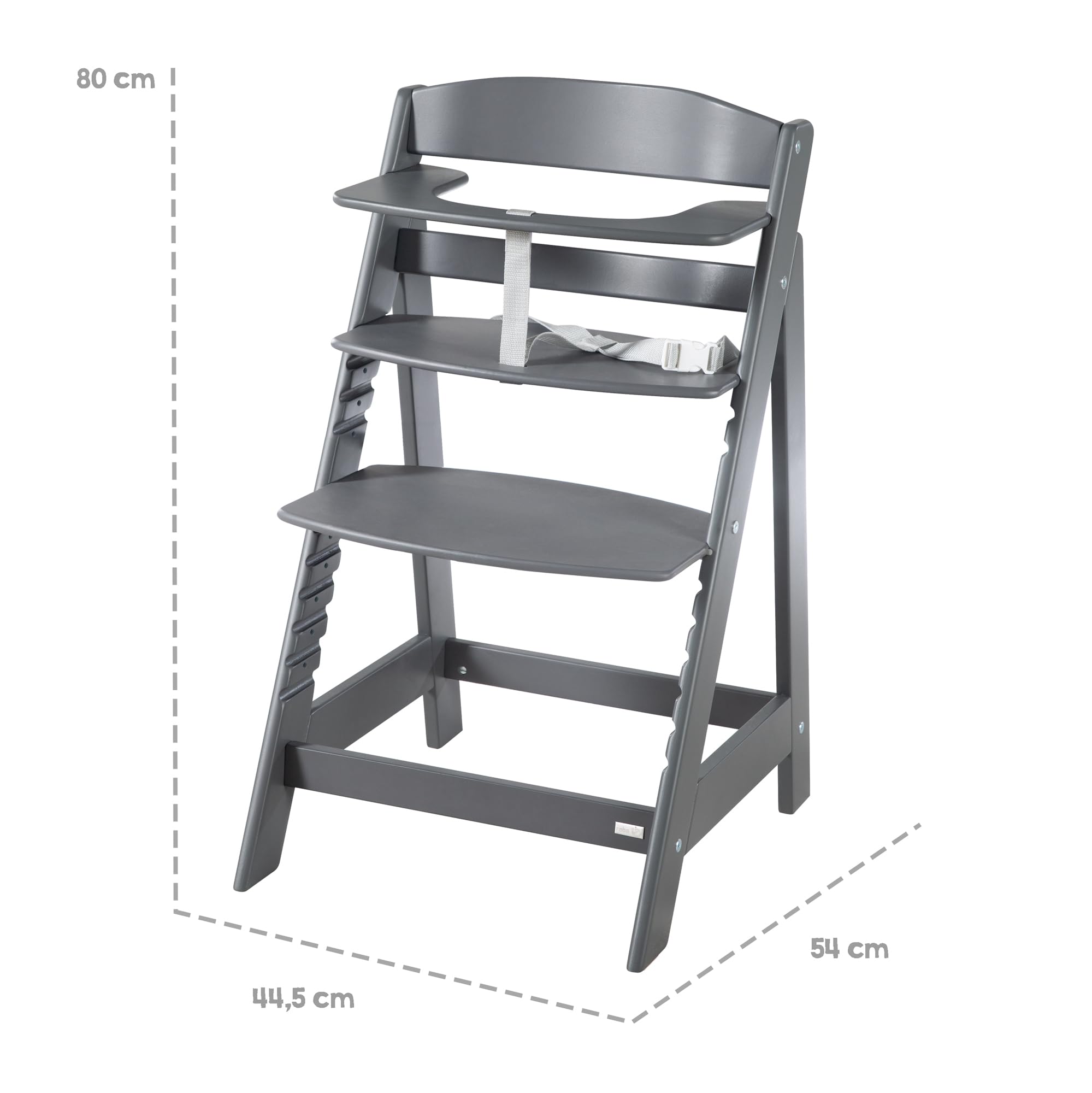 roba Trona Evolutiva de Madera Antracita - Sit Up Click 'N' Flex - Altura Ajustable - de 6 Meses