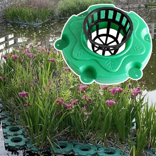 Panier de jardinière flottant pour embellir les bassins à koï de jardin