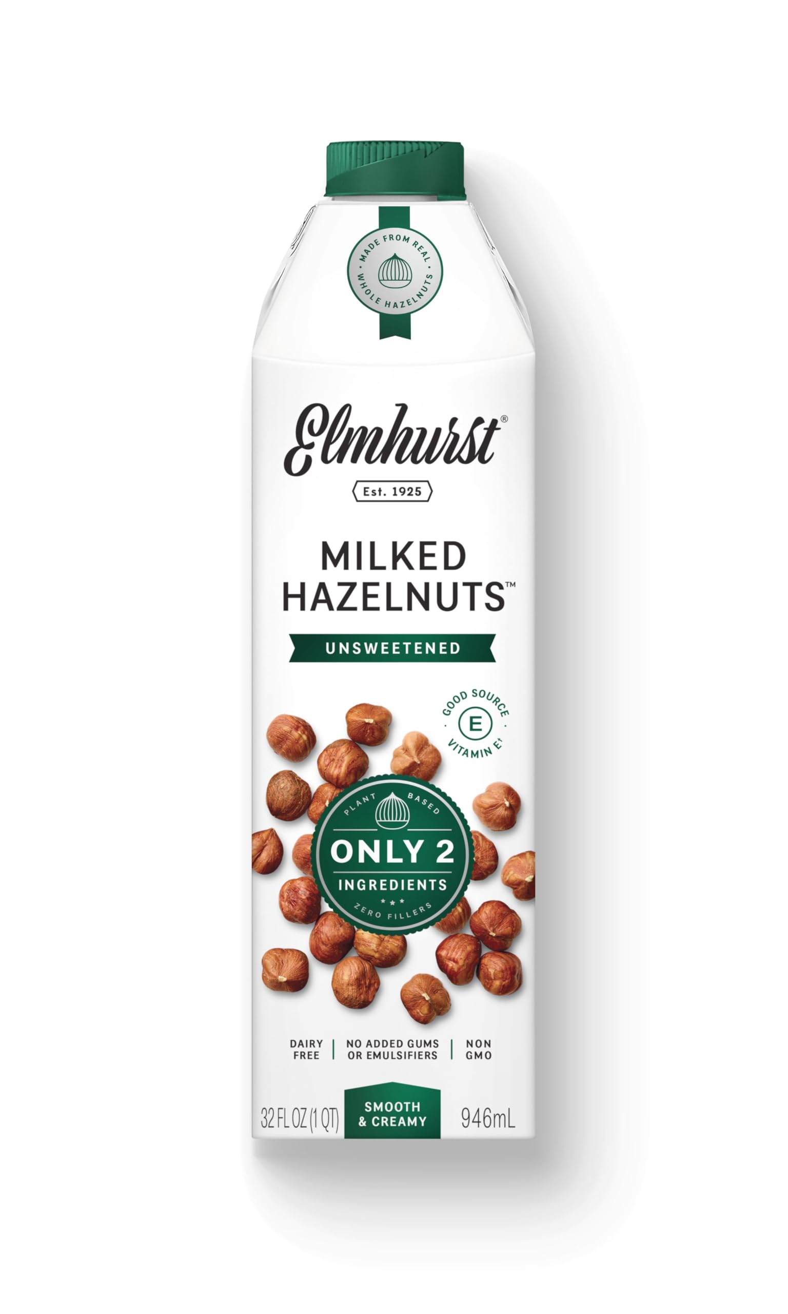ELMHURSTUnsweetened Hazelnut Milk, 32 FZ