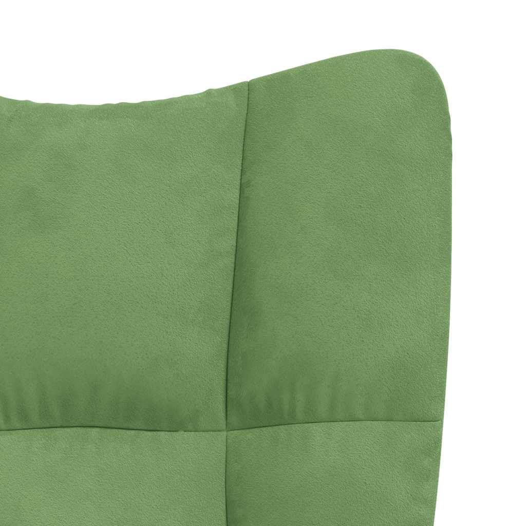 vidaXL Relaxsessel Fernsehsessel Polsterstuhl Polstersessel Relaxstuhl Sessel Stuhl Ohrensessel Loungesessel Armsessel Wohnzimmer Hellgrün Samt