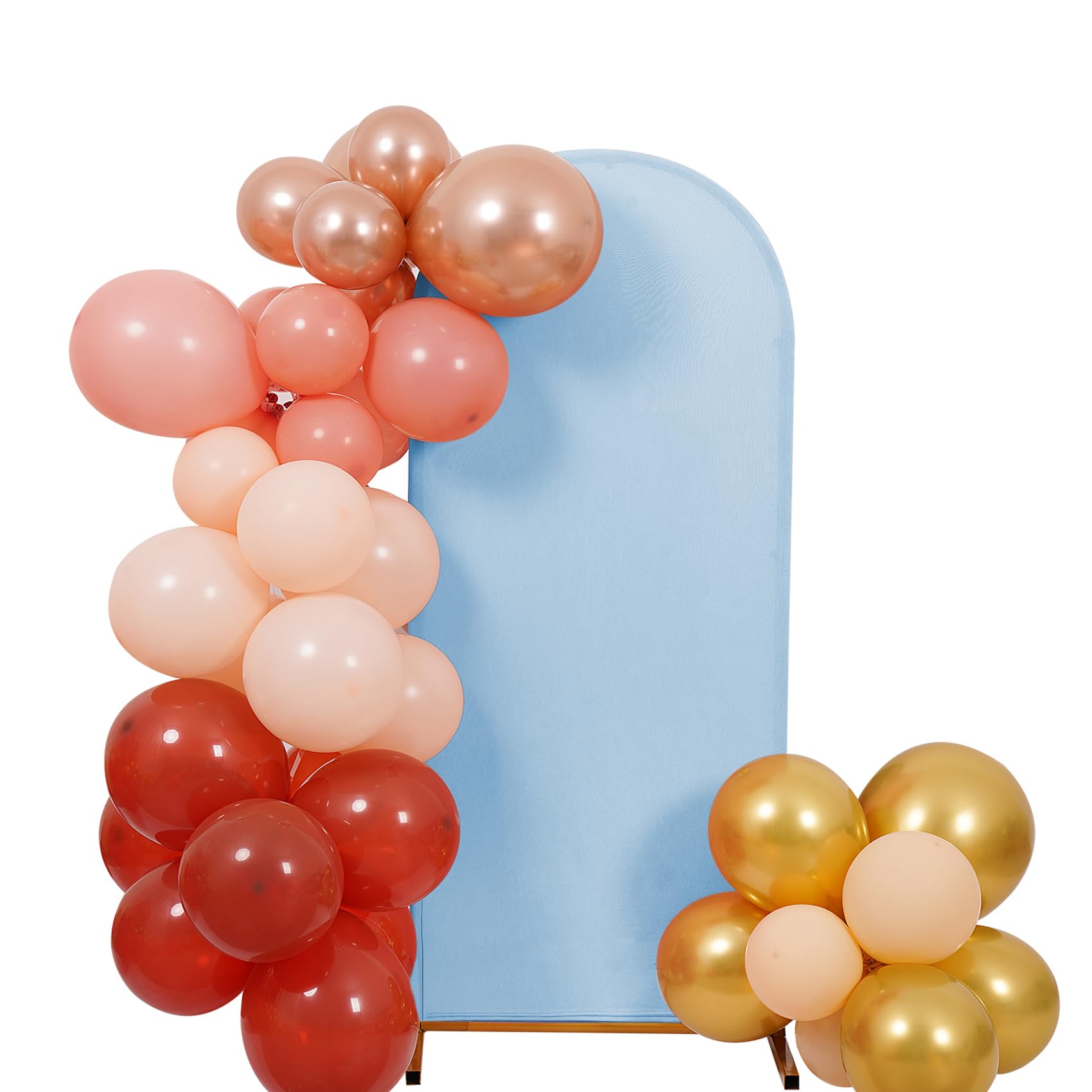 Peomeise 6.6FT Wedding Arch Cover，Bluemist Arch Backdrop Cover Stretchy Spandex Backdrop Stand Covers for Birthday Party Ceremony Banquet Decor(79.2"