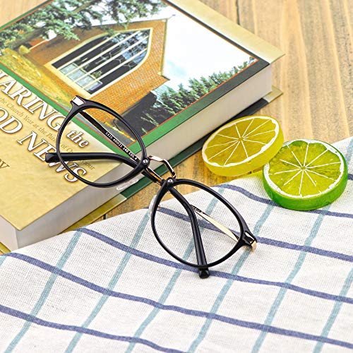 Image of LifeArt Blue Light Blocking Computer Glasses,Stylish Reading Glasses for Women /Men,Transparent Lens Filter UV Light 400,Reduce Eyestrain (No Magnification)
