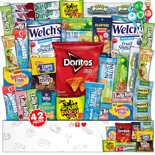 Snacks Variety Pack for Adults 42 Count - Snack Box...