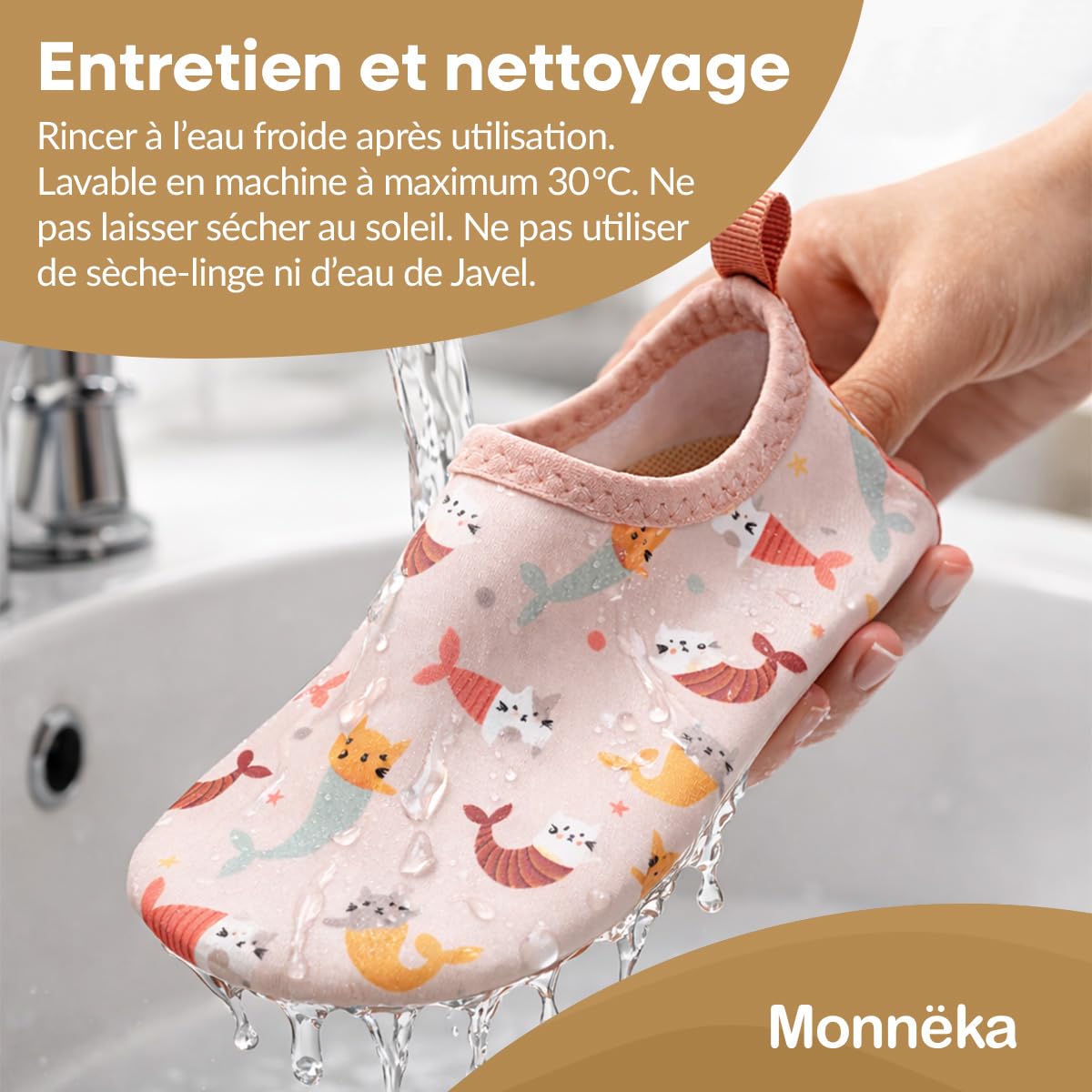 Chaussures Aquatiques pour Enfant | Chaussures de Plage Légères à Semelle Antidérapante en EVA, Faciles à Enfiler | Idéales pour Activités Nautiques