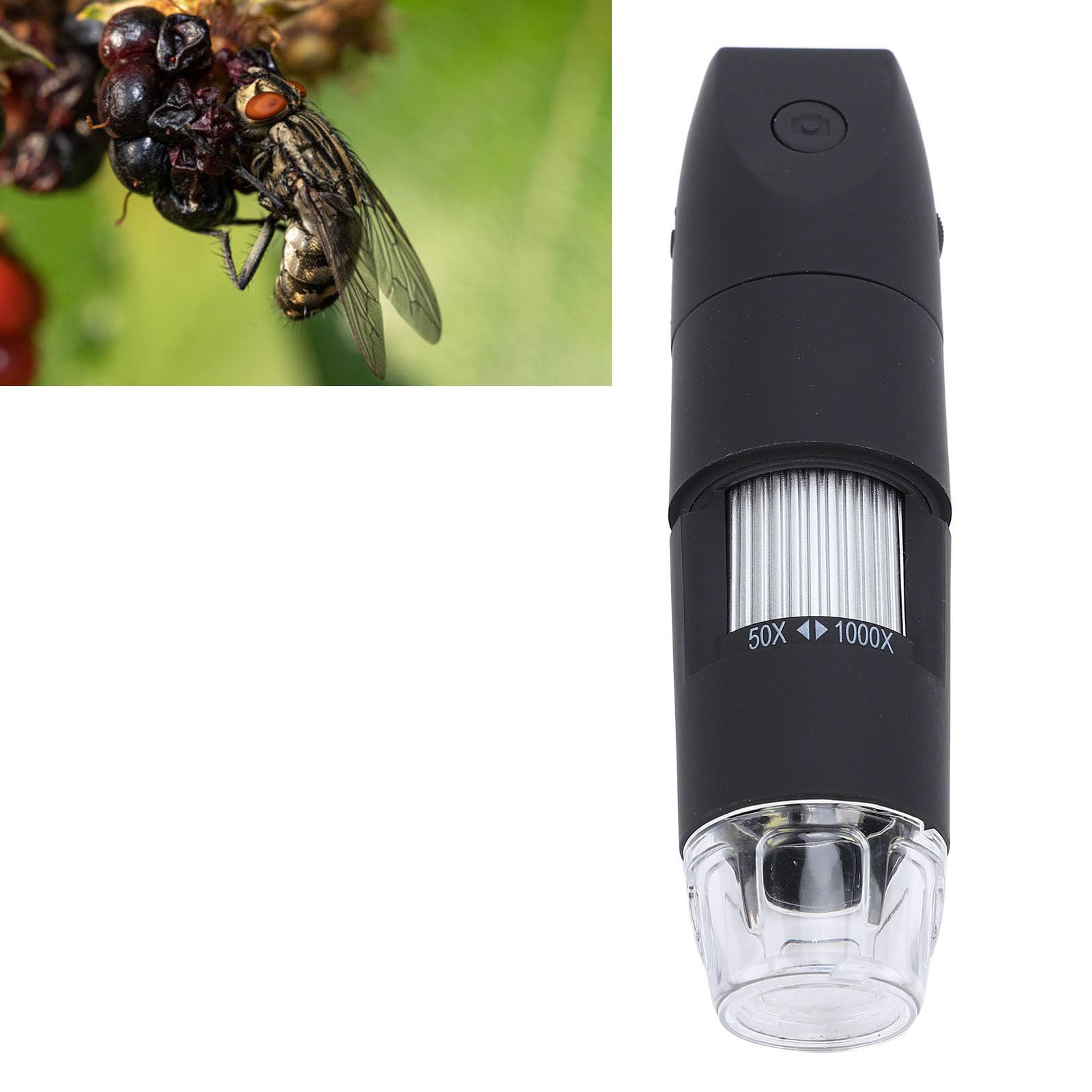 Microscopio Digital, Bolsillos de 1080p Microscopios USB, Lupa de Enfoque Fijo de Zoom 50x-1000X, Cámara de Inspección de Enfoque Manual para Inspección del Circuito de la Piel