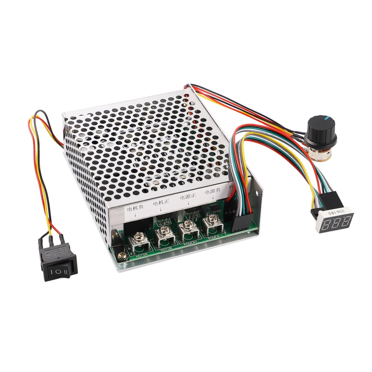 Controlador de motor 10-55v 60a reversible con indicador digital de velocidad 8