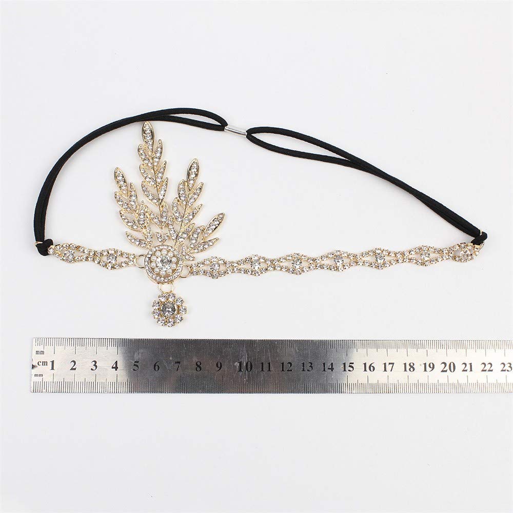 Bylater Tiara for Women Headband Faux Crystal Headpiece 1920s Bride Wedding Hairband Bridal Headdress Hair Accessory