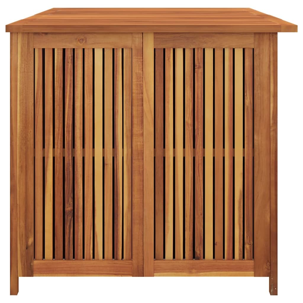 Cassapanca da giardino in legno massiccio di acacia, 175 x 80 x 75 | Contenitore per cuscini, cuscini, coperte, borsa interna impermeabile, per interni ed esterni