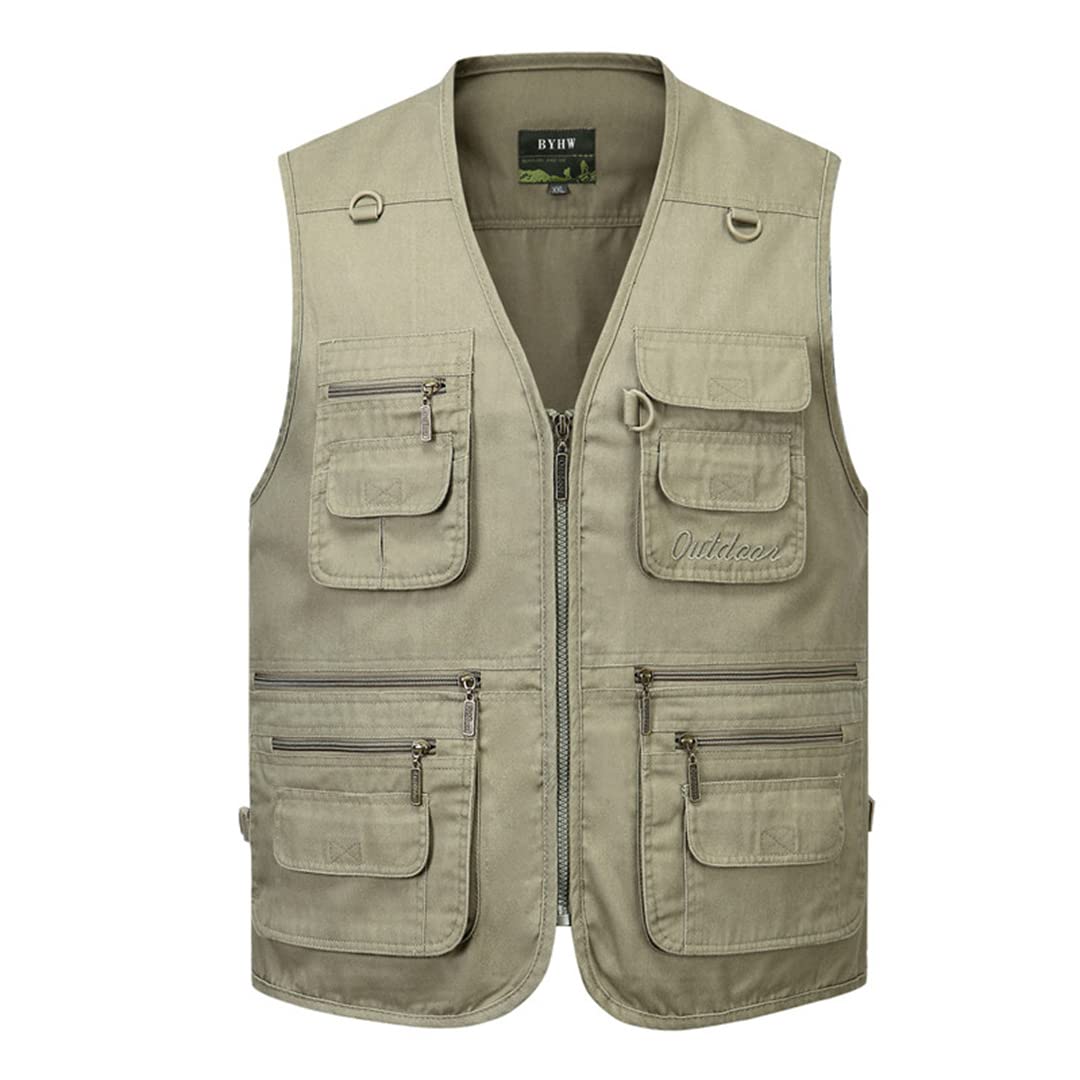 Gilet Da Uomo In Cotone Multitasche Molte 14 Tasche Giacche Senza Maniche Gilet Da Esterno