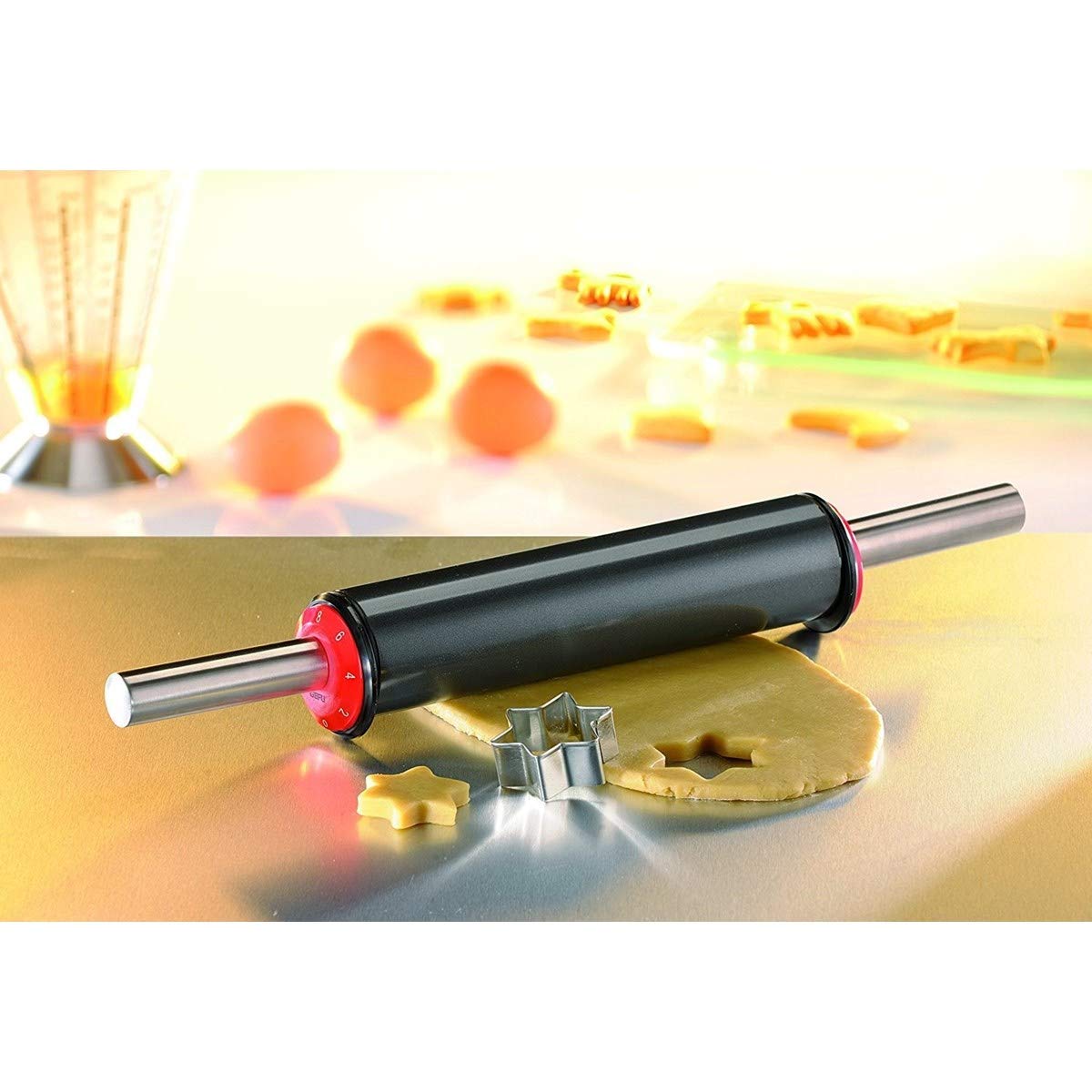 GEFU GE14620 Exact Rouleau à Pâtisserie Acier Inoxydable Inox 48,4 x 7 x 7 cm