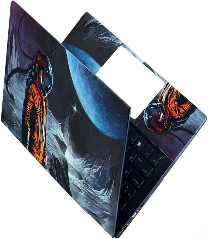 Full Body Laptop Skin Stickers HD Quality Sticker for Laptops Upto 15.6" (Dustproof|Waterproof|Scratchproof|Reusable) - Space FL EDS