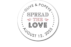 Wide Usage Spread the Love Sticker Labels for Wedding, Jam, Jelly Jars, and Party Decorations