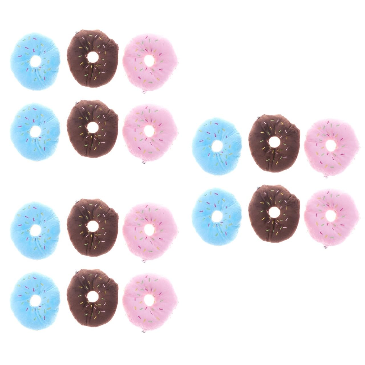 FRCOLOR 3 Sets Hundekauspielzeug Plüsch-Donut Quietschspielzeug Hundespielzeug Zum Apportieren Von Welpen Beißspielzeug Haustierkauspielzeug 6 Stück * 3