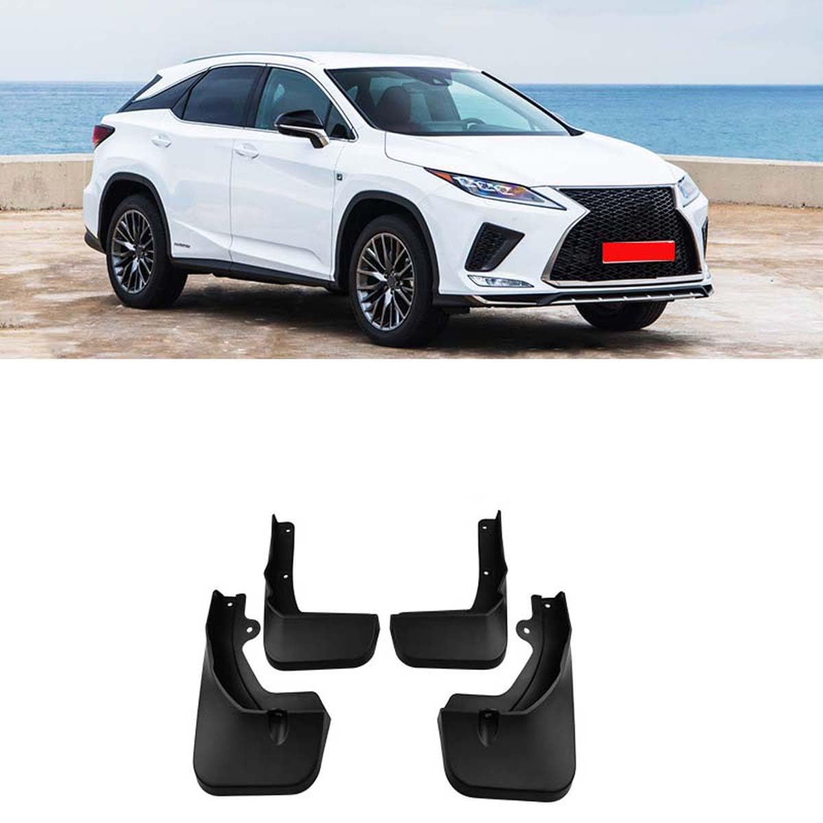 Faldones para el barro que evitan manchas y daños en el exterior de tu Lexus RX 2020-2022