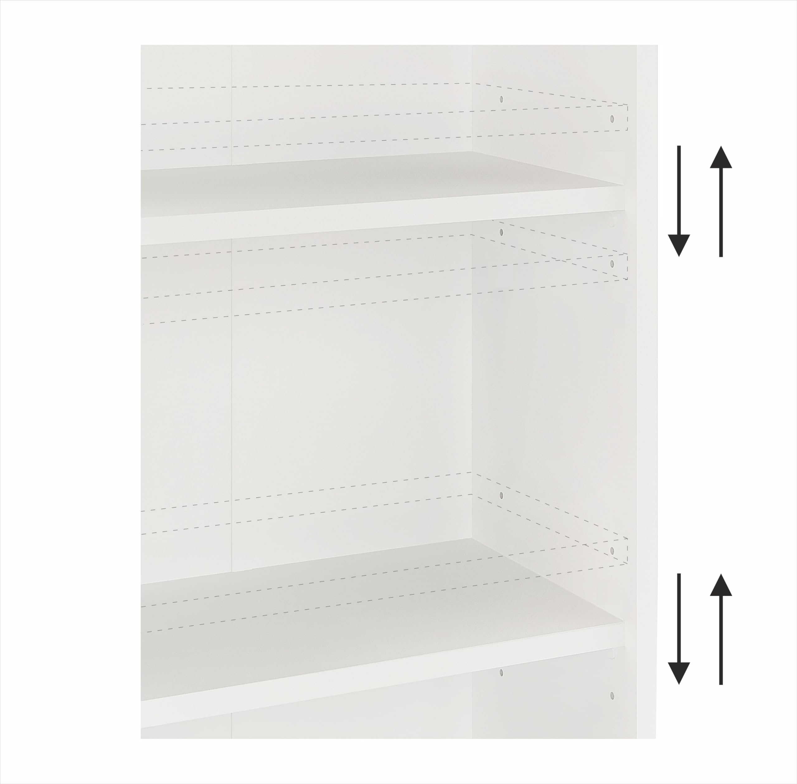 Komto Gizmo Meuble Machine à Laver – Blanc, Meuble Salle de Bain Rangement, Armoire au-Dessus du Lave-Linge, Armoire pour Machine à Laver | 65 x 180 x 27 cm (LxHxP)