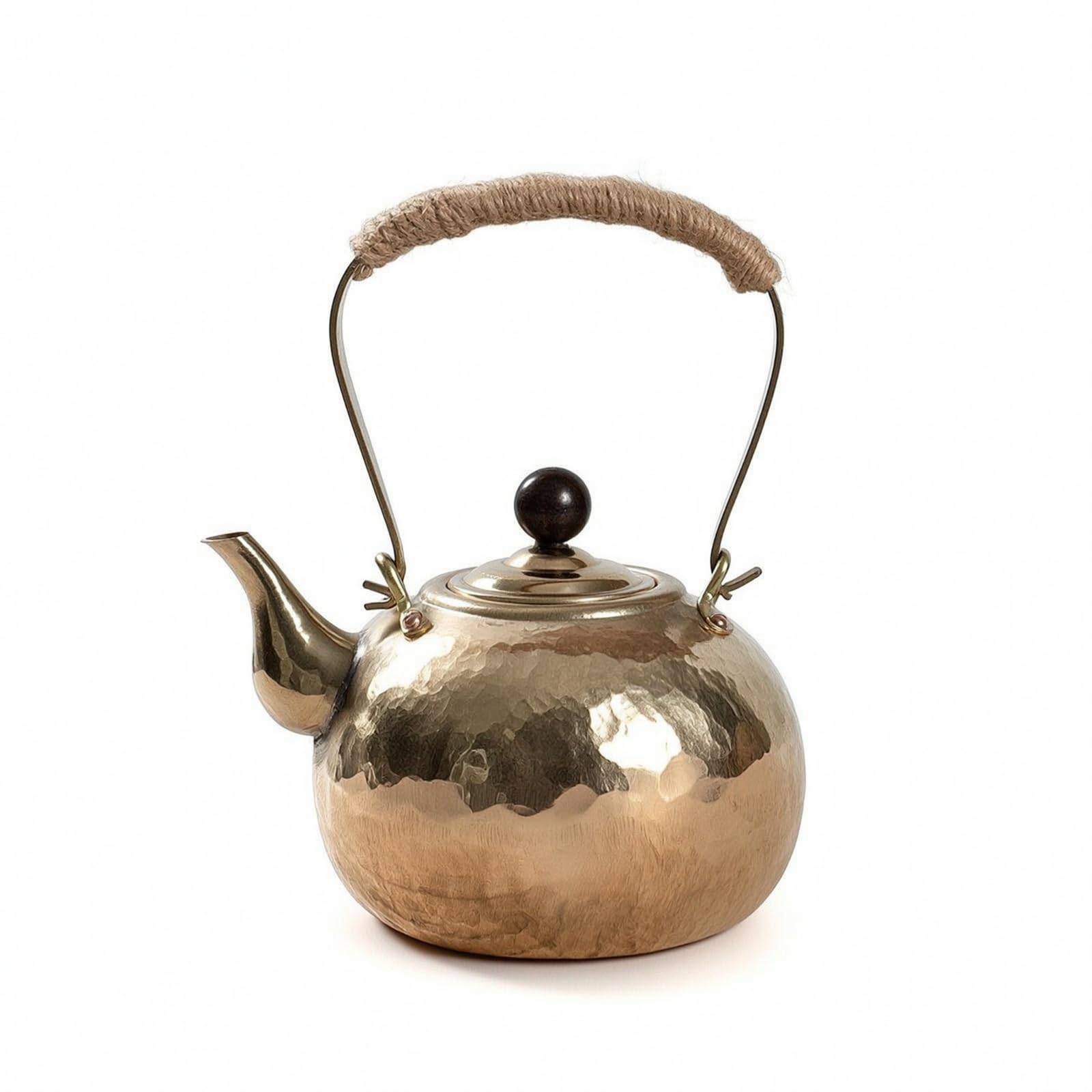 rockible Bouil avec Poignée Rétro Bouil à Thé En Cuivre Anti-Chaleur pour Collectionneurs, Array, Cuivre Bronze Naturel 750 Ml Bec Long, style to 1