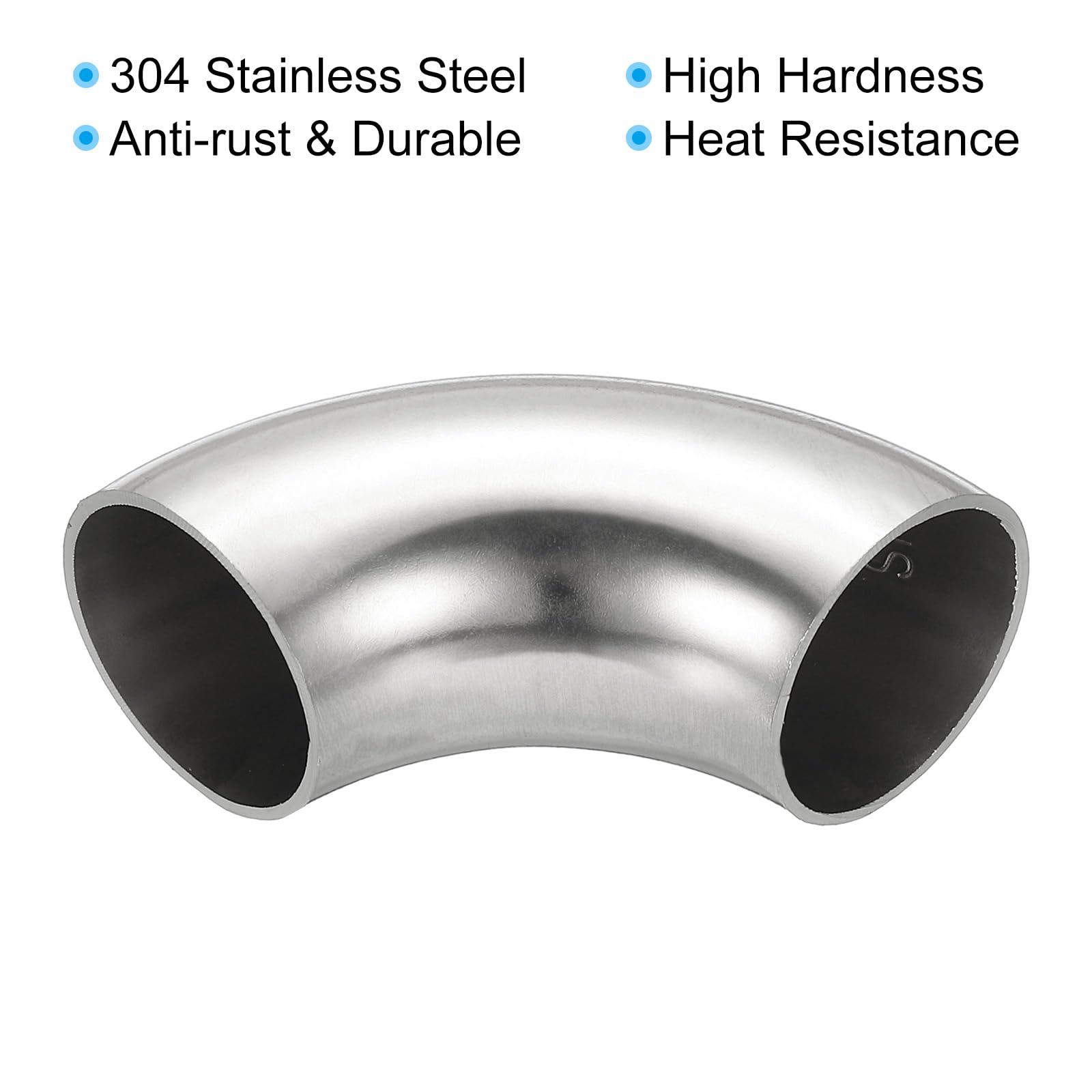 90 Degree Exhaust Pipe VekAuto 304 Stainless Steel 90-Degree Bend Elbow ...