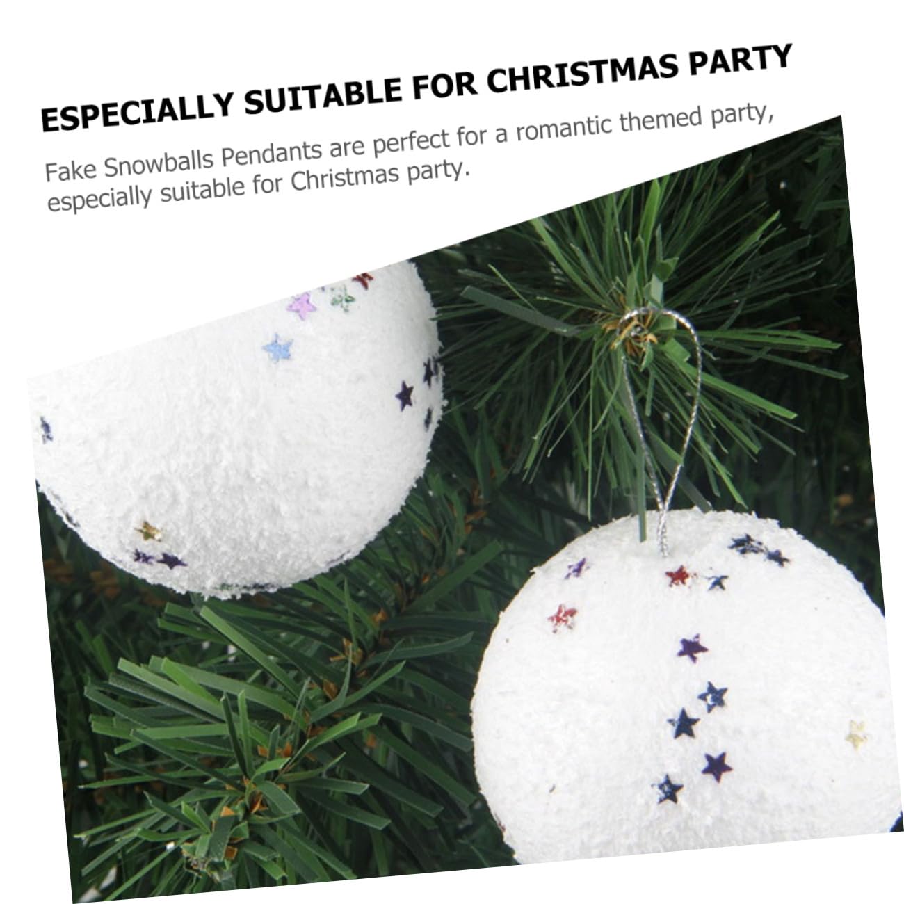 ABOOFAN 48piezas Adornos Navideños De Bolas De Colgantes para Decoración De Árbol De Navidad Accesorios Creativos para Crear Festivo Hogar y Eventos