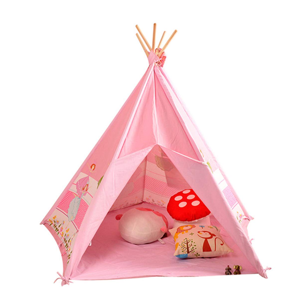 Home Canvas Children's tent Play Tents Fashion Children's House Tent Girl Toy House Tent, Indoor Play House Tent Outdoor Camping Tent Children's Birthday Gift Toy (Size : 180x137cm)
