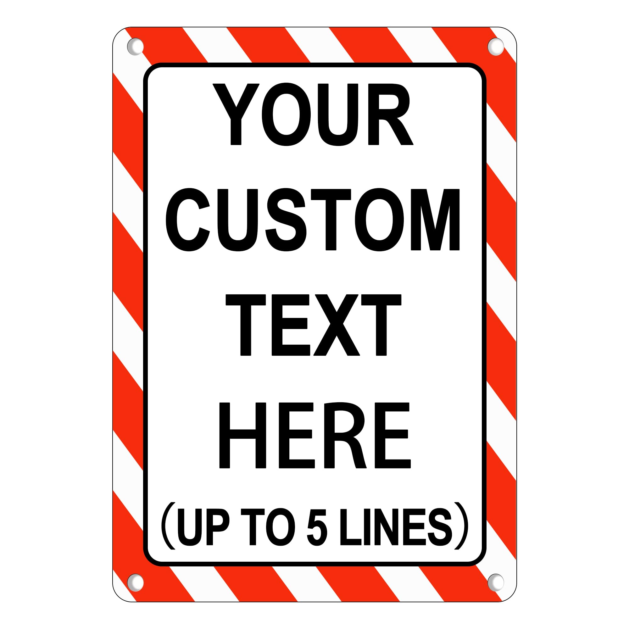 KK JonEin Custom Sign Outdoor Metal Vertical, Personalized Metal Sign for Parking, Gate, Delivery, Garage, Weatherproof Customized Signs for Outside,