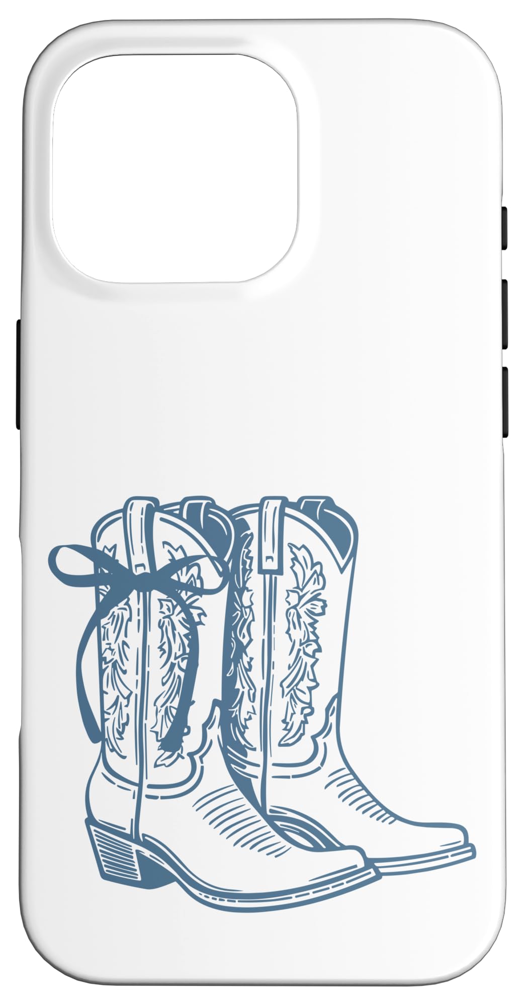 Coquette Bow Cowgirl Boots Girly Western Country Cowboy Case for iPhone 16 Pro