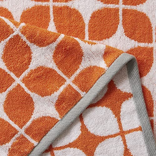Intelligent Design Lita Cotton Bathroom Towels, Jacquard Highly Absorbent Bath Towel Set, 6-Piece Include 2 Bath Towels & 4 Hand Towels, Orange Grey - Cosy Home Interiors Intelligent Design Lita Cotton Bathroom Towels, Jacquard Highly Absorbent Bath Towel Set, 6-Piece Include 2 Bath Towels & 4 Hand Towels, Orange Grey - Image 7