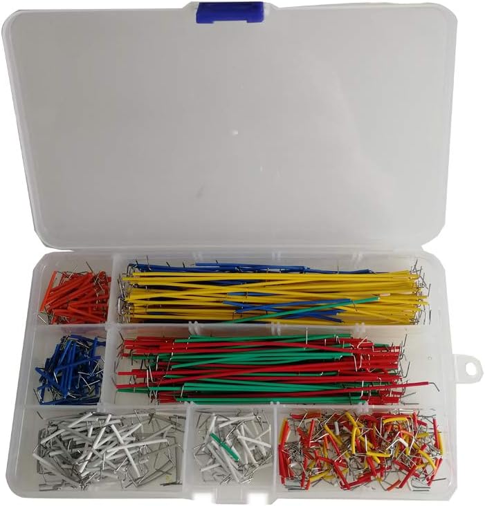 Jekewin 560pcs Jumper Wire Kit Solderless Breadboard Jumper Cable Wire Kit U Shape for Arduino Shield